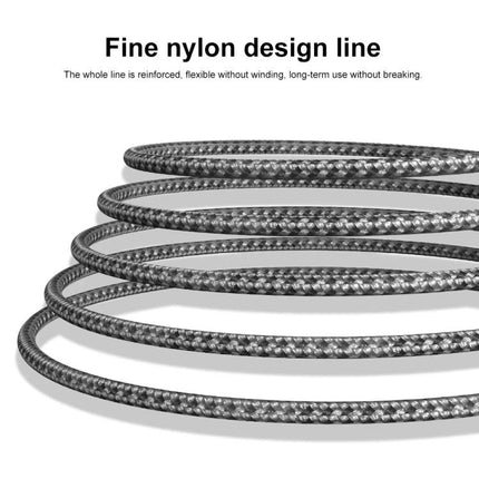 USB-C Cable for Everyday Device Charging and Syncing Needs with durable fine nylon braided design for tangle-free charging and syncing