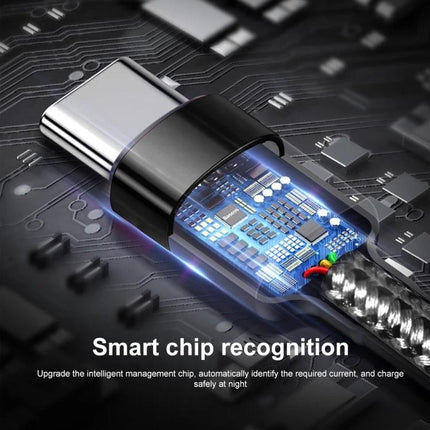 USB-C Cable for Everyday Device Charging and Syncing Needs - close-up of connector with visible smart chip for fast charging and reliable data sync