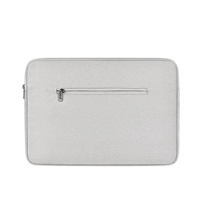 ND11 Jacquard Fabric Laptop Liner Bag for 13.3 to 15.4 Inch Laptops grey sleeve with front zip pocket, protective jacquard fabric sleeve for travel