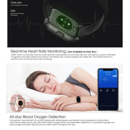 Durable Watch for Everyday Health and Activity Tracking showing heart rate monitoring during sleep and app data