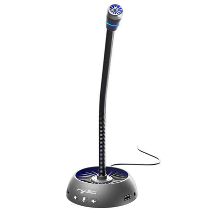 HXSJ USB Noise Reduction Microphone for Clear Calls on flexible desktop stand with USB port and noise‑reduction design for Skype and Zoom