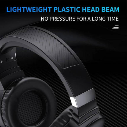 HXSJ Wired Gaming Headset With Adjustable Comfortable Fit lightweight plastic head beam protein cotton earmuffs 50mm