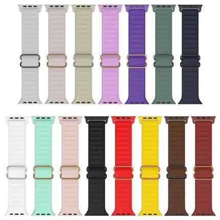 Silicone Replacement Apple Watch Band Japanese Buckle 38-45mm