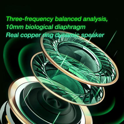 Lenovo Wireless Earbuds For Daily Commutes And Calls showing 10mm driver layers and copper ring dynamic speaker graphic