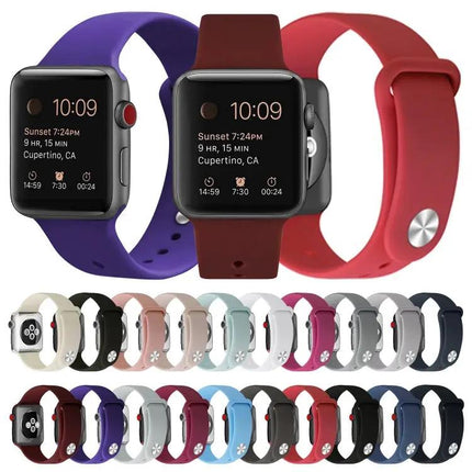 Silicone Replacement Strap For Apple Watch 38 40 42 44 45mm