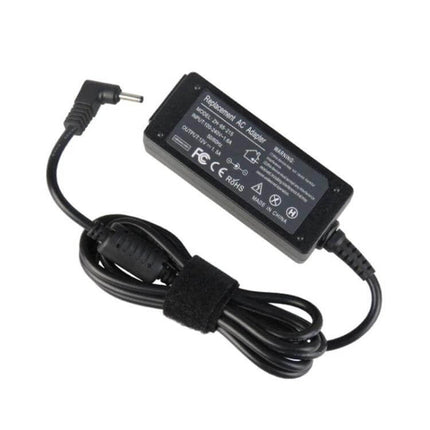 12V Power Adapter for Acer Laptops with 1.5 Meter Cord - black replacement charger with 90° plug and 1.5m cord, compact AC adapter for Acer laptops