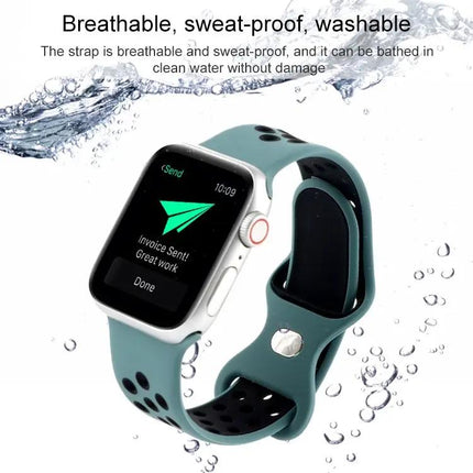 Butterfly Buckle Dual-Tone Liquid Silicone Apple Watch Band