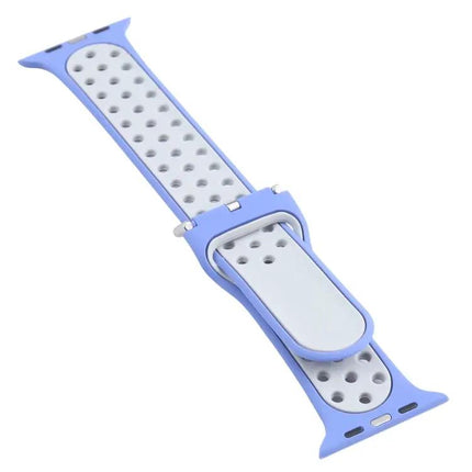 Silicone Apple Watch Band Metal Buckle 42/44/45mm Strap