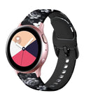 For Samsung Galaxy Watch 42mm / Black Grey Flower