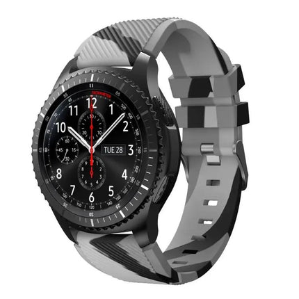Twill Camouflage Silicone Watch Strap For Samsung Gear S3