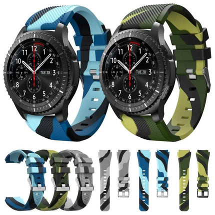 Twill Camouflage Silicone Watch Strap For Samsung Gear S3