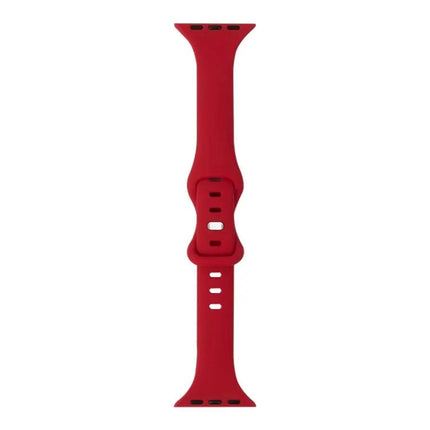 Slim Silicone 8 Buckle Replacement Strap For Apple Watch