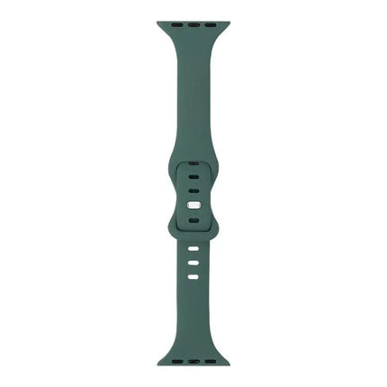 Slim Silicone 8 Buckle Replacement Strap For Apple Watch