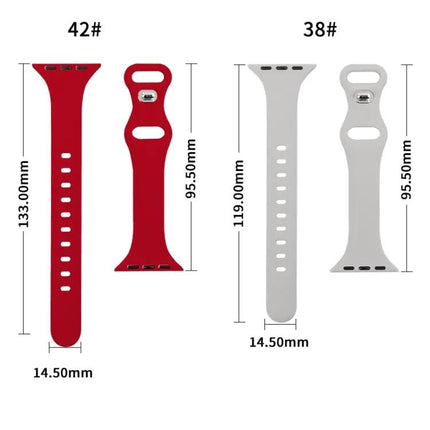 Slim Silicone 8 Buckle Replacement Strap For Apple Watch