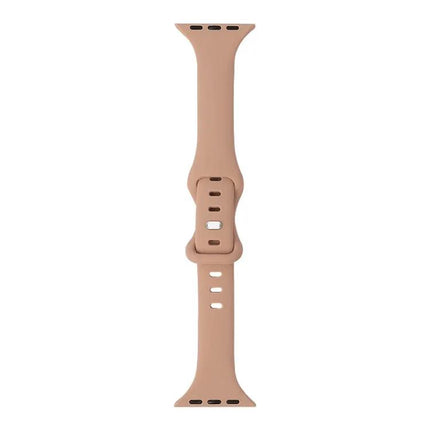 Slim Silicone 8 Buckle Replacement Strap For Apple Watch