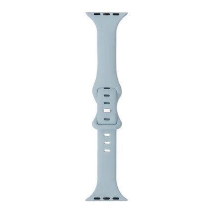 Slim Silicone 8 Buckle Replacement Strap For Apple Watch