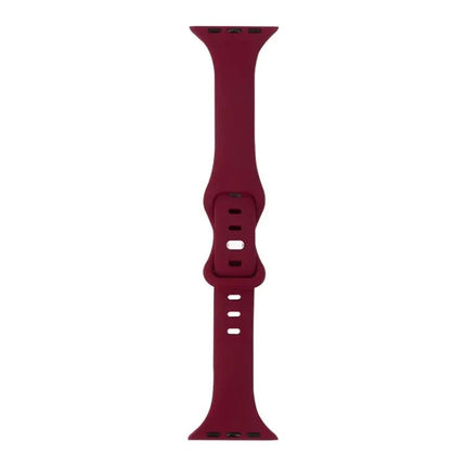 Slim Silicone 8 Buckle Replacement Strap For Apple Watch