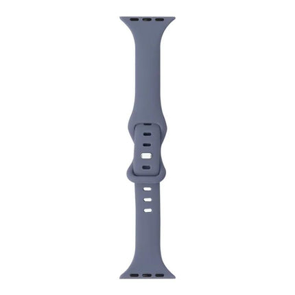 Slim Silicone 8 Buckle Replacement Strap For Apple Watch