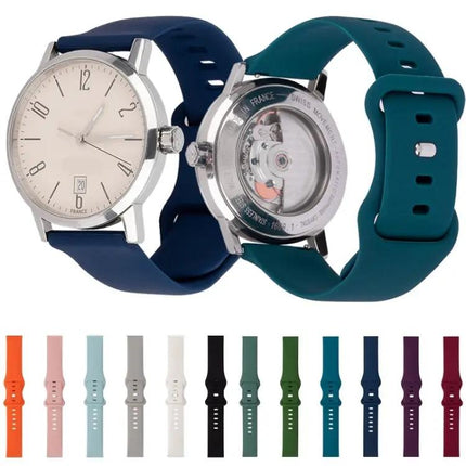 Silicone Watch Strap 8 Buckle Fits Amazfit Garmin Sport
