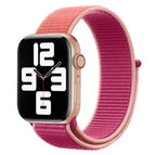 For Apple Watch Series 7 45mm / 6 & SE & 5 & 4 44mm / 3 & 2 & 1 42mm / Orange + Rose Red