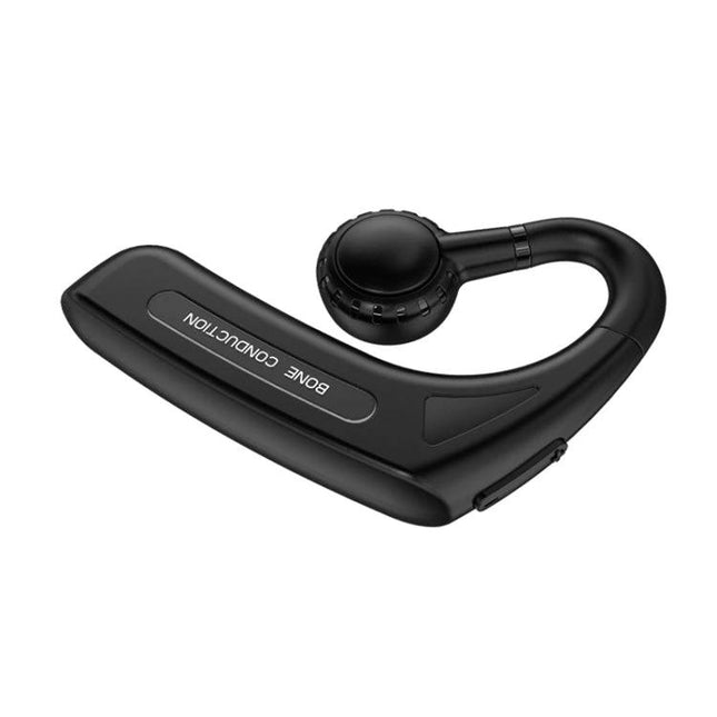 Open Ear Bone Conduction Headset For Running And Commuting sleek black open-ear bone conduction headset for outdoor activity