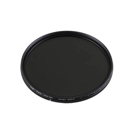 Cuely Adjustable Neutral Density Filter for Photo Shooting - round ND2 to ND400 variable filter on white background, slim threaded design