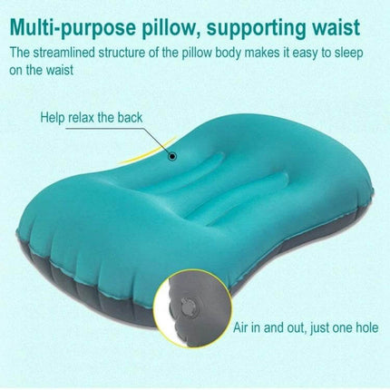 Outdoor Camping Inflatable Nap Waist Pillow For Travel compact U-shaped inflatable waist pillow for camping, hiking, backpacking and hammock use