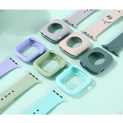 Silicone Strap And Protective Case For Apple Watch 42mm