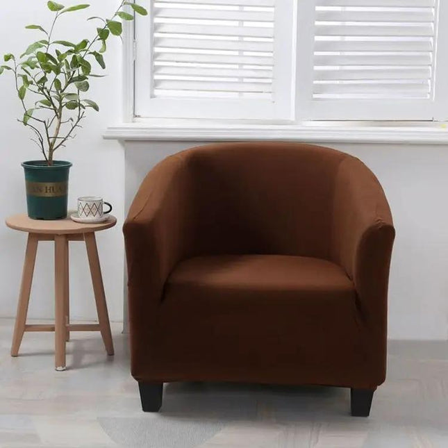 Elastic All Inclusive Semicircle Printed Grey Sofa Cover