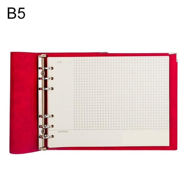 B5 Deluxe Faux Leather Grid Journal with Luxurious Daolin Paper Red Cornell Checkered Core