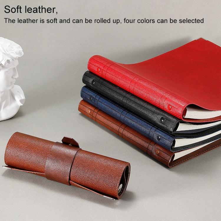 Elegant A5 Faux Leather Loose-leaf Notebook with Grid Lining