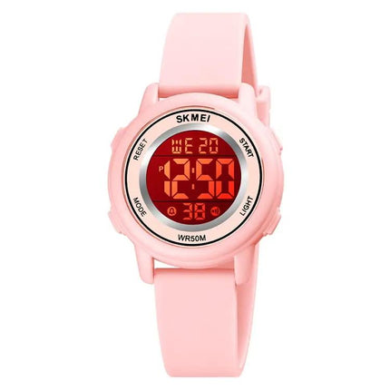 Montre numérique étanche SKMEI avec affichage LED et bracelet en silicone