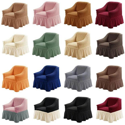Four Seasons Universal Elastic Skirt Style Sofa Cover 90-140cm - assorted color fabric stretch chair covers protecting sofas from pets kids and wear