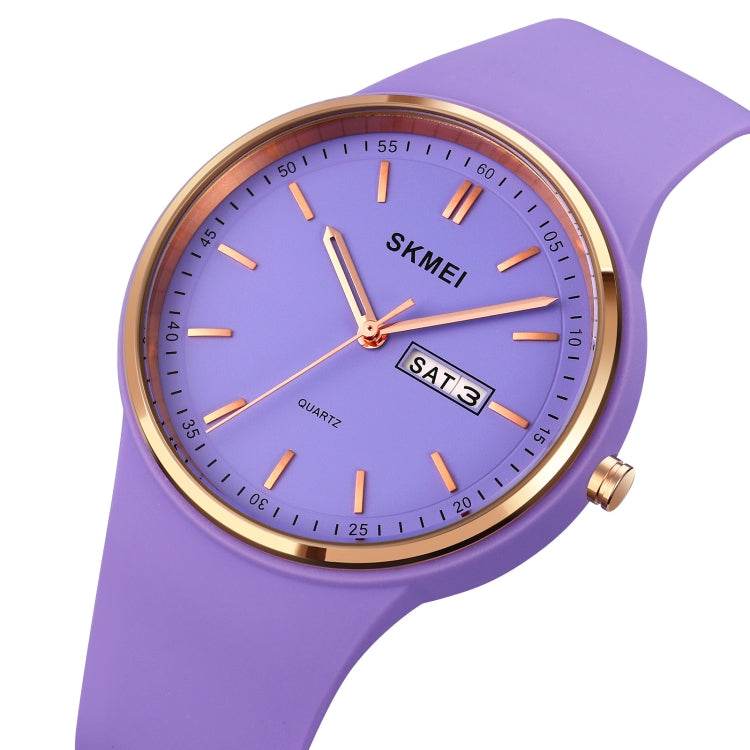 SKMEI 1747 Simple Bar Scale Dial Silicone Strap Watch Stylish