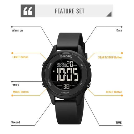 SKMEI LED Digital Watch with Luminous Display for Daily Use