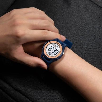SKMEI LED Digital Watch with Luminous Display for Daily Use on wrist, waterproof lightweight sports digital watch with clear luminous screen