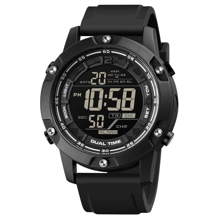 SKMEI 1762 Triplicate Round LED Dual Time Digital Watch