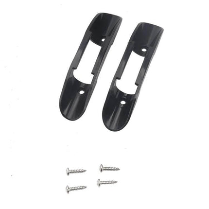 Boat And Kayak Oar Clip Holder Keeps Oar From Slipping - pair of black ABS plastic oar clips with mounting screws for boats and kayaks