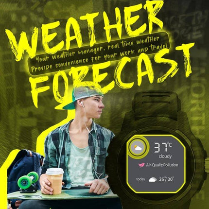 North Edge Mars 2 Outdoor Smart Watch for Health and Activity Tracking - rugged smartwatch showing weather, heart rate and activity data for outdoor enthusiasts