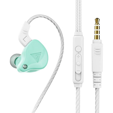 QKZ AK6-X 3.5mm In-Ear Wired Subwoofer Sports Earphone with Microphone, Cable Length: About 1.2m, 1 PCS - mint