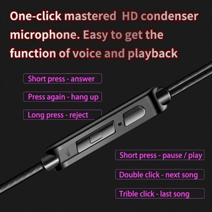 QKZ AK6-X 3.5mm In-Ear Wired Subwoofer Sports Earphone with Microphone, Cable Length: About 1.2m, 1 PCS - inline mic controls