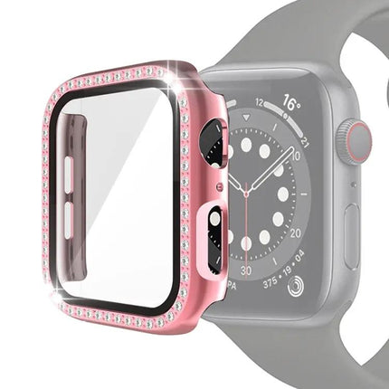 Electroplated Diamond Case Tempered Glass Apple Watch 40/44mm
