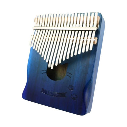 Acacia Wood Kalimba for Relaxing Daily Music Moments at Home - blue acacia thumb piano with metal tines for calming melodies