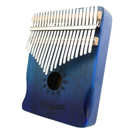 Acacia Wood Kalimba for Relaxing Daily Music Moments at Home - blue acacia thumb piano with metal tines for calming melodies