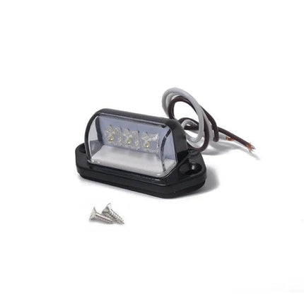 Truck Licence Plate Light 12V Rear Tail Lamp For Trailer compact black ABS LED license plate light with clear lens and mounting screws