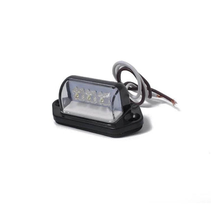 Truck Licence Plate Light 12V Rear Tail Lamp For Trailer compact black ABS LED license plate illumination unit with clear lens