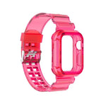 7 41mm / 6 & SE & 5 & 4 40mm / 3 & 2 & 1 38mm / Transparent Rose Red