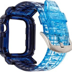 For Apple Watch Series 9 / 8 / 7 45mm / 6 / 5 / 4 / Watch SE 44mm / Watch 42mm / Double Blue-Silver Clasp