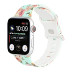 7 41mm / 6 & SE & 5 & 4 40mm / 3 & 2 & 1 38mm / Green Background Rose