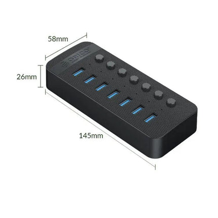 ORICO 7-Port USB Hub with Individual Switches for Device Connections